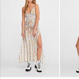 Free people Claire printed maxi slip dress!